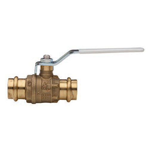 RUBINETTERIE BRESCIANE SERIES 1570 LF FULL PORT LEAD FREE BRASS BALL VALVE W/ EURO-PRESS ENDS ANDLEVER HANDLE