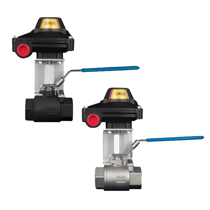 BONOMI SERIES 700LL 2-WAY, STAINLESS STEEL NPT BALL VALVE MOUNTED WITH LS2-B LIMIT SWITCH