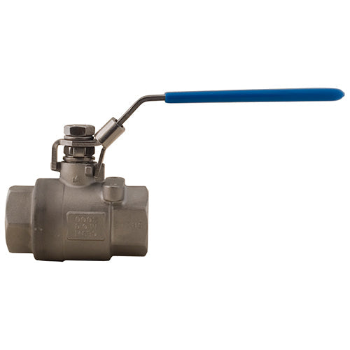 BONOMI SERIES 7700LL SEAL WELDED FULL PORT STAINLESS STEEL BALL VALVE, FNPT THREADED, W/LOCKING DEVICE