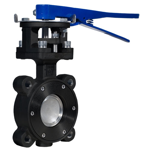 BONOMI SERIES 8301 CARBON STEEL MANUALLY OPERATED ANSI 300, HIGH-PERFORMANCE LUG STYLE, BUTTERFLY VALVE