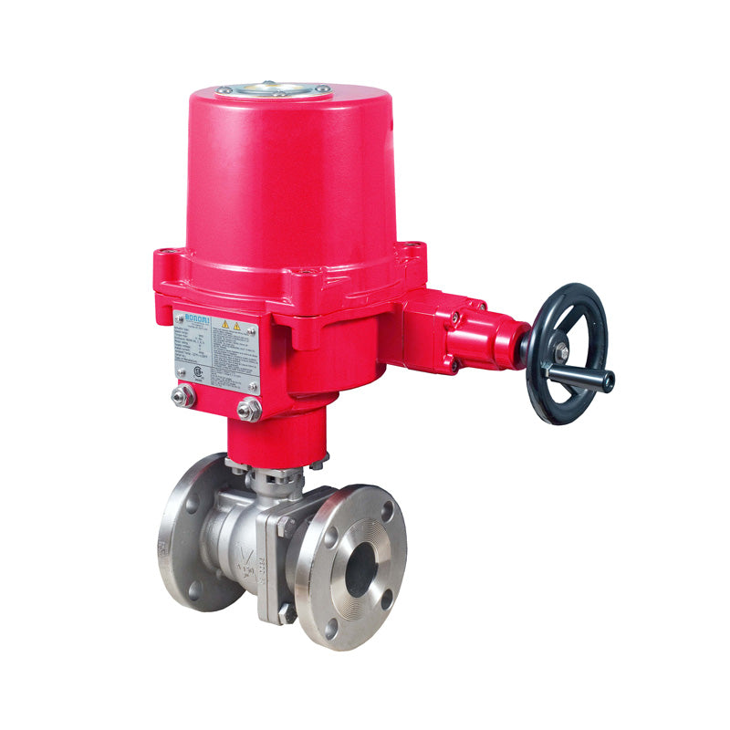 BONOMI EXM8E766000 WITH SERIES 766000 2-WAY ST. ST. BODY ANSI CLASS 150 FIRE SAFE DESIGN FLANGED SPLIT BODY BALL VALVE AND VALBIA CSA APPROVED EXPLOSION PROOF ELECTRIC ACTUATOR