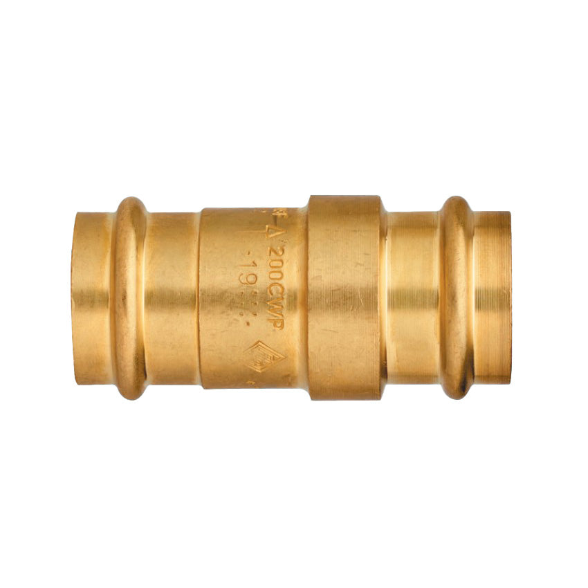 BONOMI 100622LF HIGH FLOW RATE SPRING LOADED LEAD FREE BRASS CHECK VALVE WITH EURO-PRESS CONNECTIONS