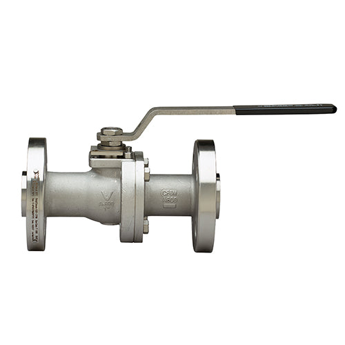 VALPRES SERIES 68R415 API 608 SUPER DUPLEX STAINLESS STEEL ANSI 600 FLANGED, FULL PORT, SPLIT-BODY BALL VALVE W/ ISO 5211 PAD AND DOUBLE "D" STEM