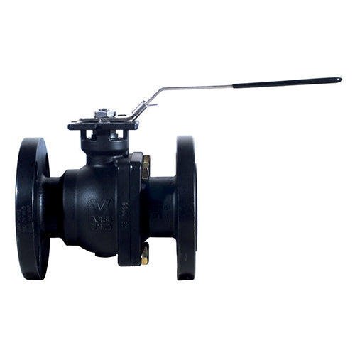 VALPRES SERIES 766001 CARBON STEEL FLANGED ANSI 150 SPLIT-BODY, FULL PORT BALL VALVE W/LOCKING HANDLE AND ISO 5211 DIRECT MOUNTING PAD