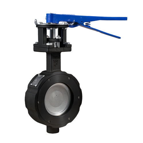 BONOMI SERIES 8100 CARBON STEEL MANUALLY OPERATED ANSI 150, HIGH-PERFORMANCE WAFER STYLE, BUTTERFLY VALVE