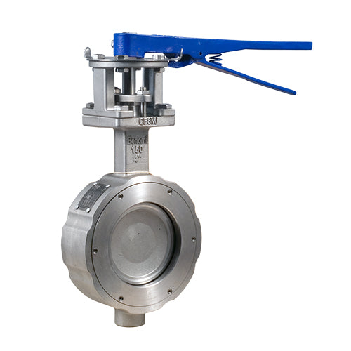 BONOMI SERIES 9100 STAINLESS STEEL MANUALLY OPERATED ANSI 150, HIGH-PERFORMANCE WAFER STYLE, BUTTERFLY VALVE