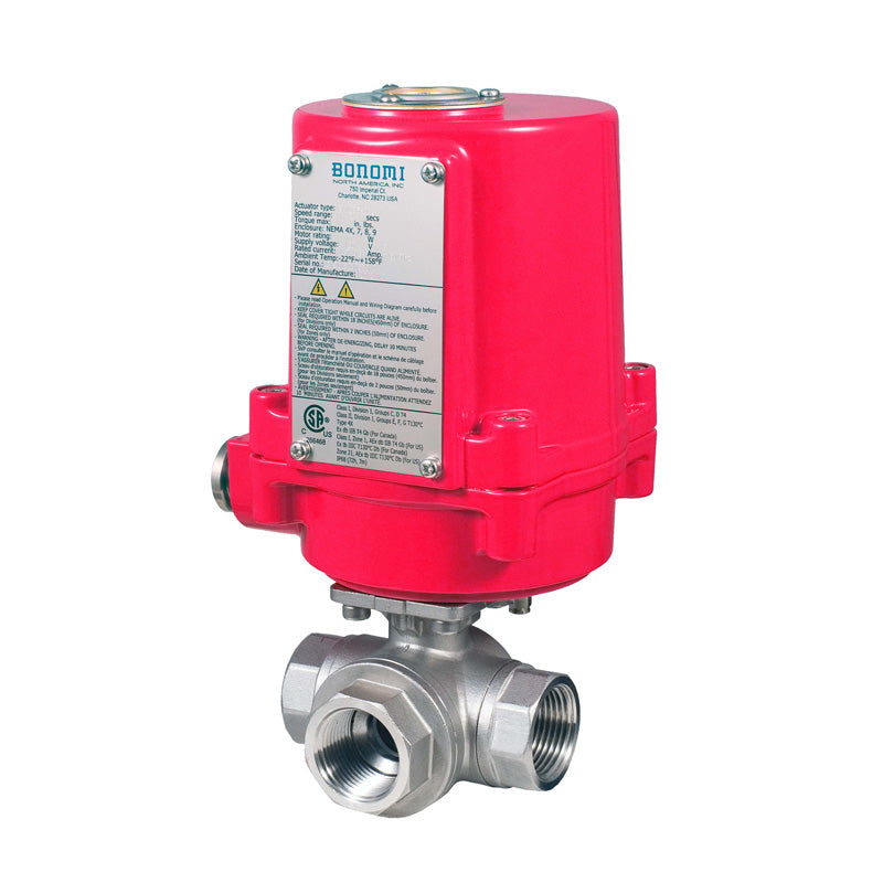 BONOMI EXM8E072 WITH SERIES 966N 3-WAY FULL L-PORT ST. ST. BODY NPT BA ...