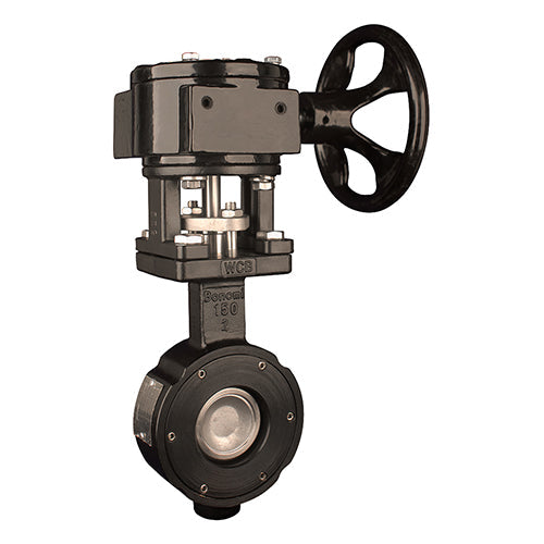 BONOMI SERIES G8100 CARBON STEEL GEAR OPERATED ANSI 150, HIGH-PERFORMANCE WAFER STYLE, BUTTERFLY VALVE