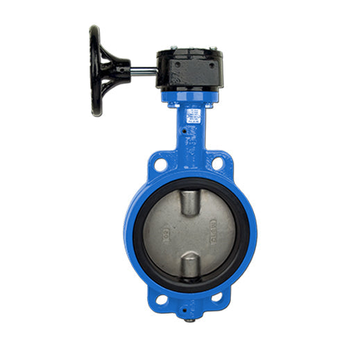 BONOMI SERIES GN500S GEAR OPERATED NSF APPROVED RUBBER-LINED WAFER-STYLE BUTTERFLY VALVE W/ SS DISC