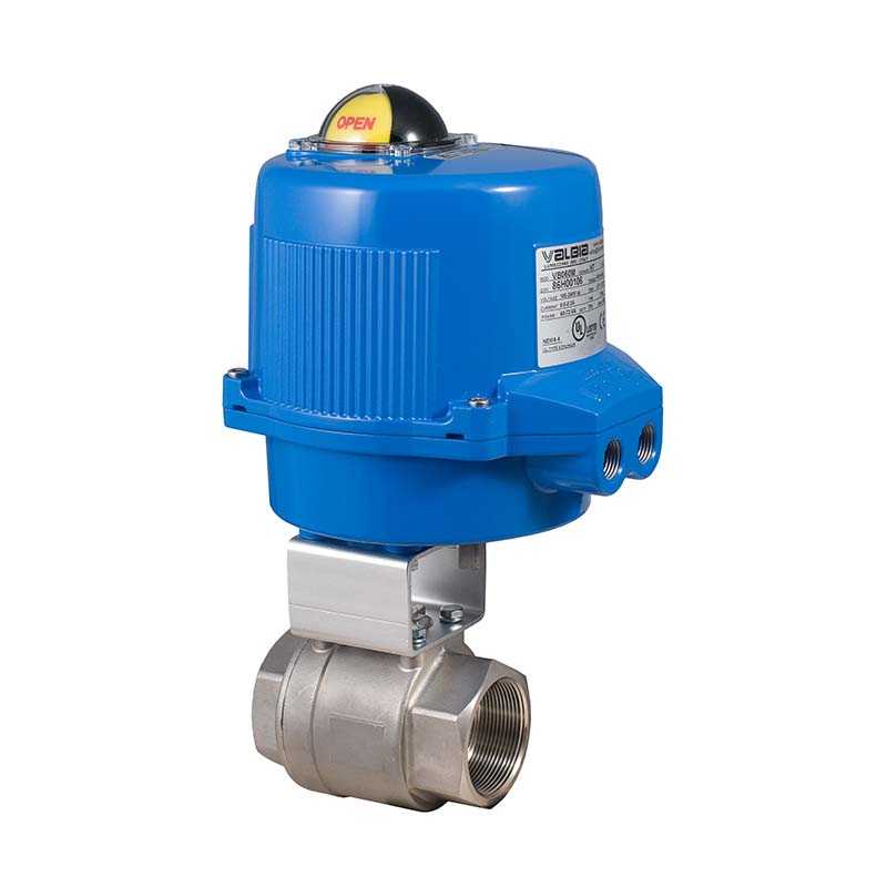 BONOMI M8E0126 WITH SERIES 700LL 2-WAY ST. ST. BODY 2-PIECE NPT BALL VALVE AND METAL VALBIA ELECTRIC ACTUATOR