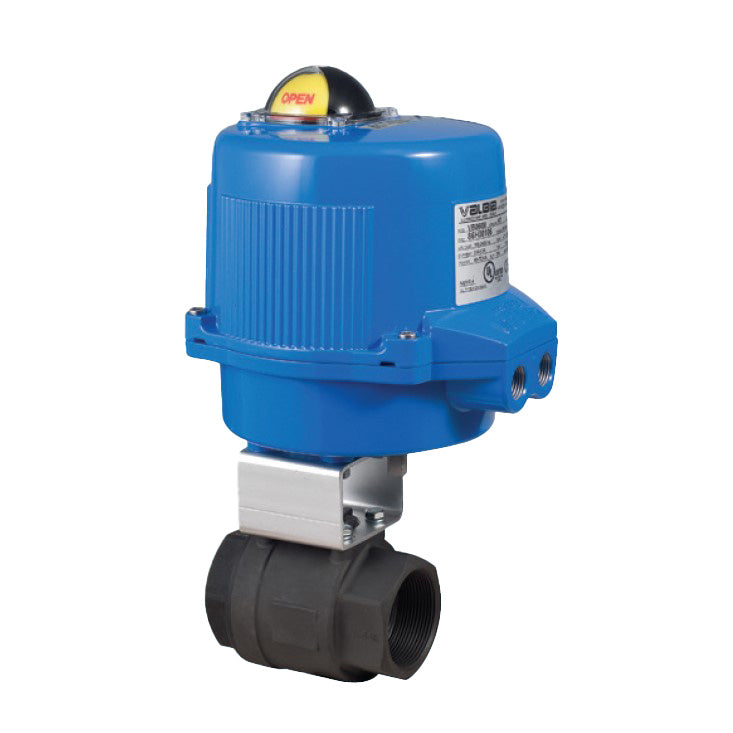 BONOMI M8E0227 WITH SERIES 6600LL 2-WAY CARBON STEEL UNIBODY NPT SEAL WELD BALL VALVE AND METAL VALBIA ELECTRIC ACTUATOR