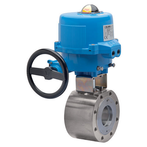 BONOMI M8E720741 WITH SERIES 720741 2-WAY ST. ST. BODY ANSI CLASS 300 FIRE SAFE DESIGN FLANGED WAFER STYLE BALL VALVE AND METAL VALBIA ELECTRIC ACTUATOR