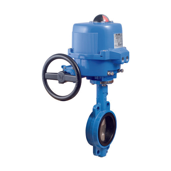 BONOMI GHIBSON ME540S SERIES 540S EPOXY COATED CAST IRON BODY ST. ST. DISC BUNA-N SEATS WAFER STYLE BUTTERFLY VALVE AND METAL VALBIA ELECTRIC ACTUATOR