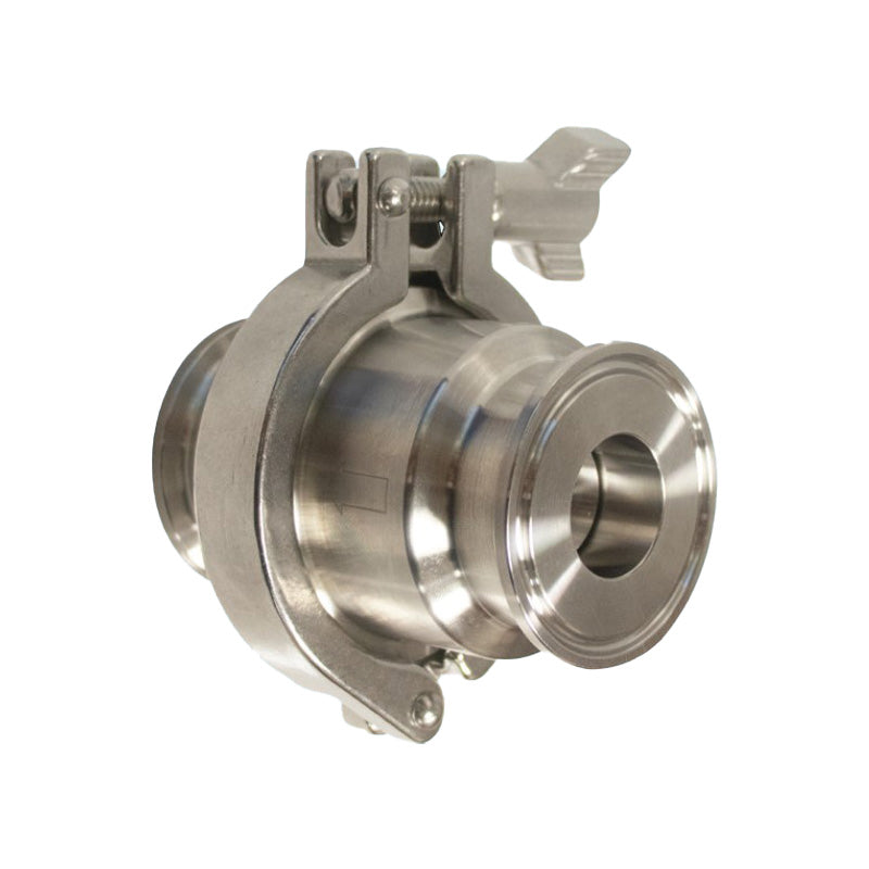 BONOMI S350-STC HIGH CAPACITY 316L STAINLESS STEEL CHECK VALVE WITH DOUBLE PIN CENTER CLAMP AND SANITARY END CONNECTIONS